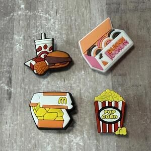 Mixed Food Lot of 4 Shoe Charms Crocs Jibbitz Mc Donalds Chick Fil A Dunkin D